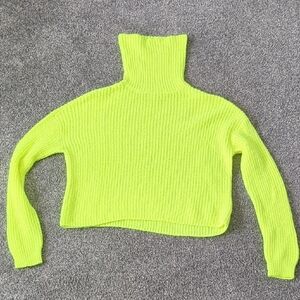 Neon Green Turtleneck Sweater